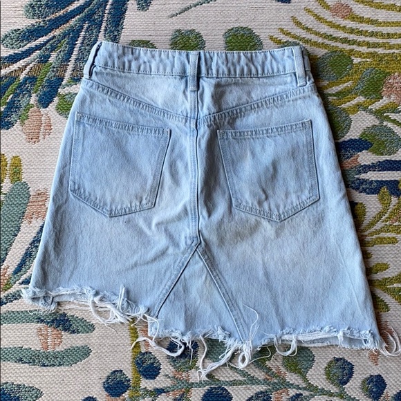 FREE PEOPLE Deconstructed Denim Skirt - Picture 2 of 5